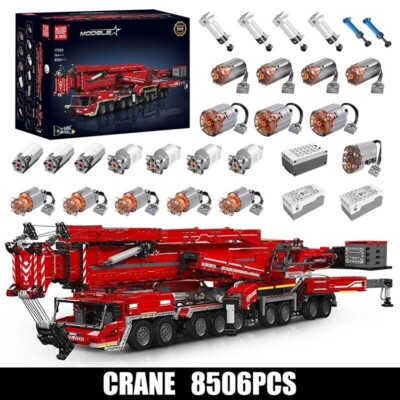 Mould King 17008 Red RC Construction Crane Truck Liebherr LTM 11200 8,506pcs MOC