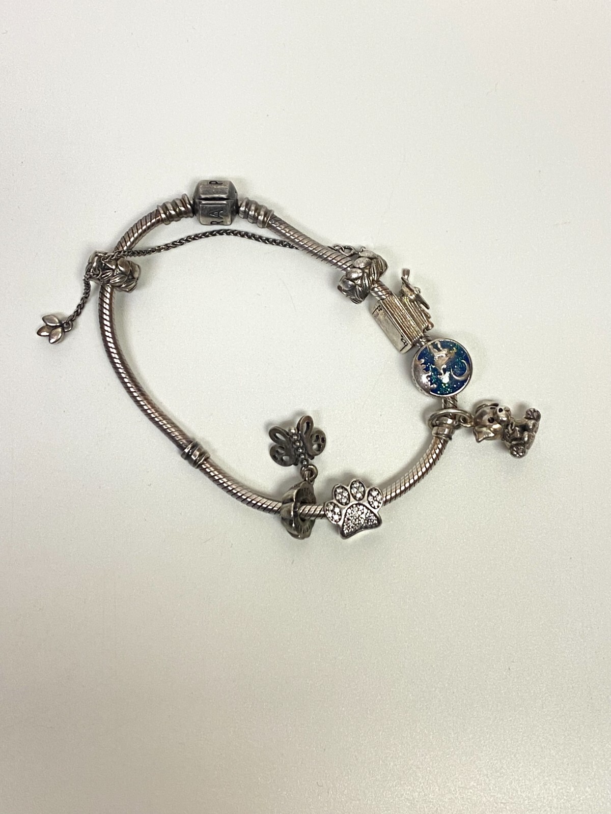 Pandora Solid Sterling Silver Multi-Charm Snake B… - image 6