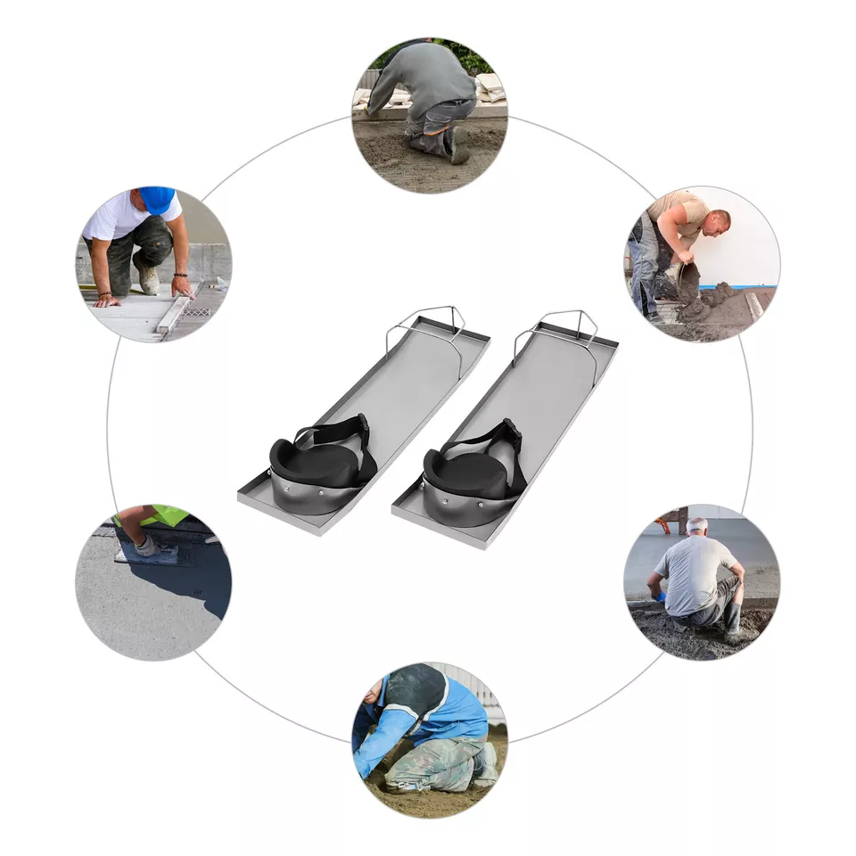 Rodilleras de hormigón rodilleras deslizantes 27,17""x8"" rodilleras acero inoxidable Foto 2 de 4