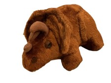 Vintage 1980 Dakin Triceratops Dinosaur Plush Stuffed Animal Rare Toy