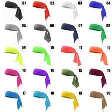 Head Tie Sports Headband Running Tennis Karate Fitness Stretch Sweatband