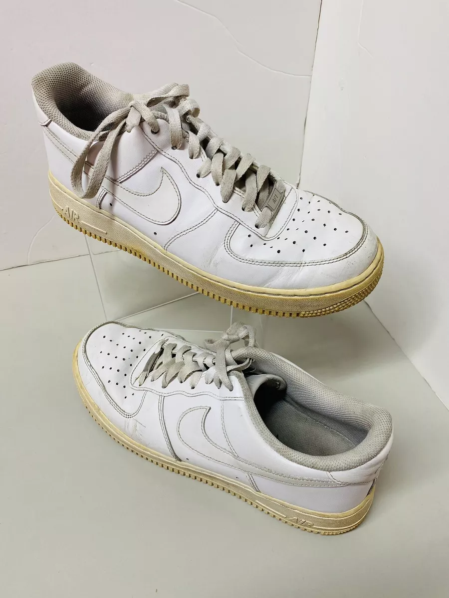 NIKE Mens Air Force 1 One Low Shoes Triple White 316122 111 Size 9.5