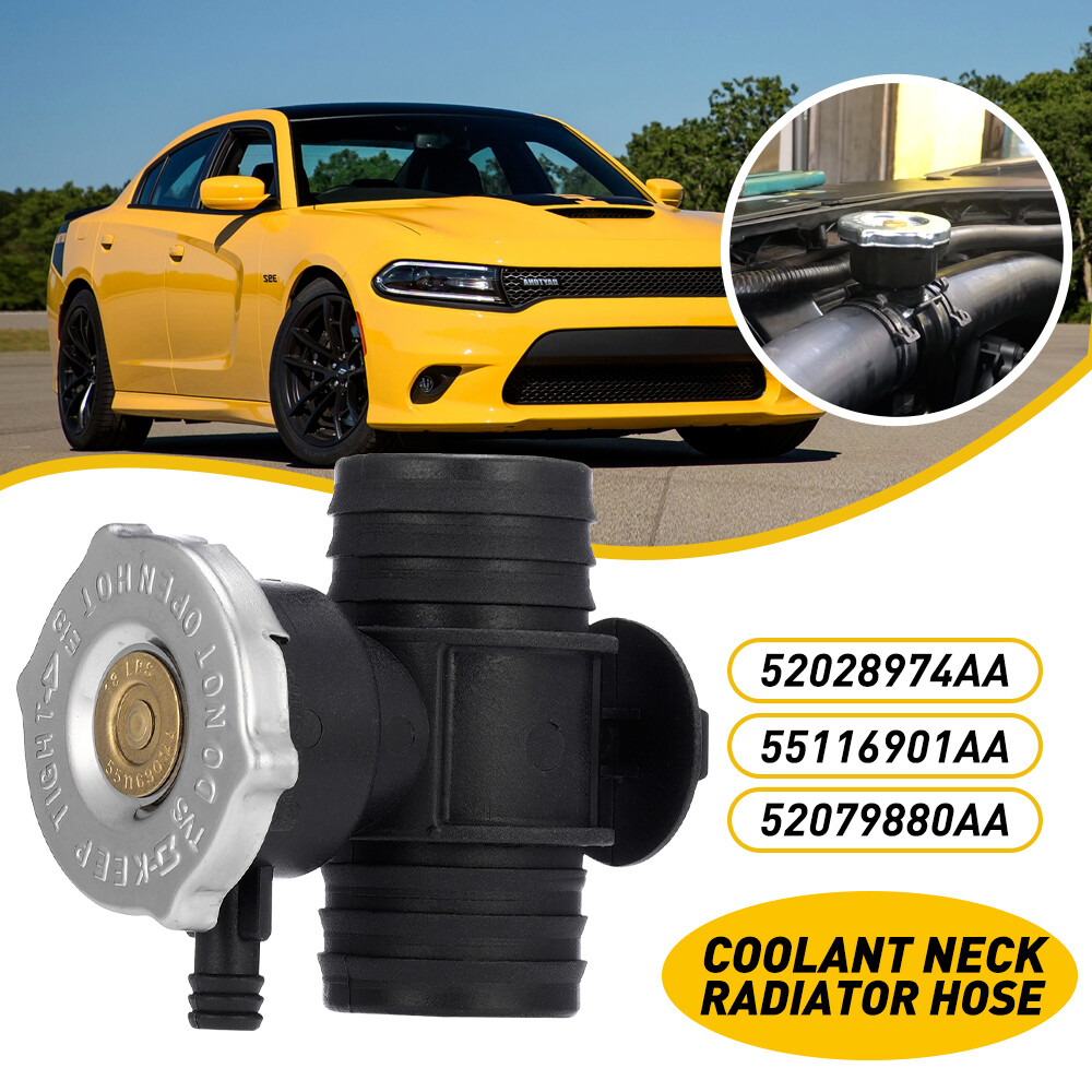Coolant Filler Neck Hose Connector with Cap for Dodge Charger Challer  