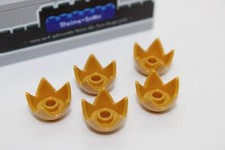 Lego (c) 5x Krone - Helm - gold - 3844 - Kopfbedeckung - Eischale