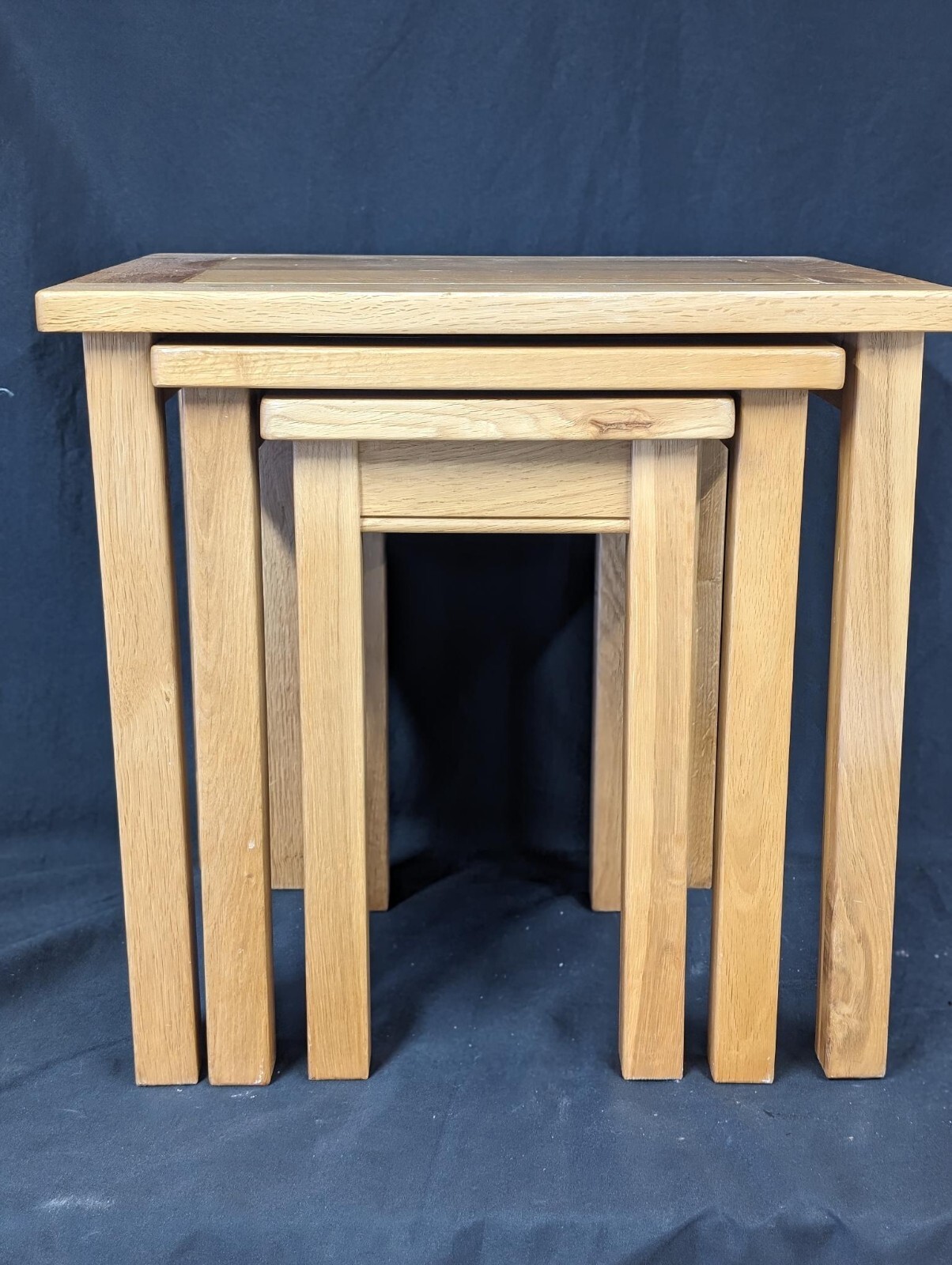 Set of 3 Oak Nesting tables From Oak furniture land. eBay
