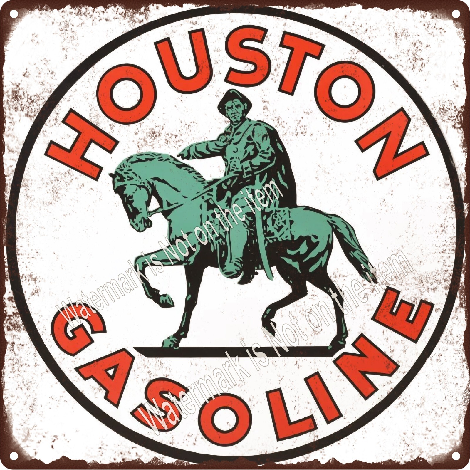 Houston Gas Gasoline pump Oil  Mancave Metal Sign Repro 12x12