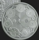 1 oz silver Cosmic Chakra Seven Chakras BU COA .999 Pure Yin Yang silver shield!