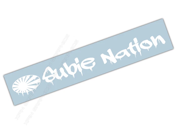 Calcomanía adhesiva parabrisas por goteo Subie Nation bandera JDM Japón se adapta a coche Subaru Foto 2 de 4