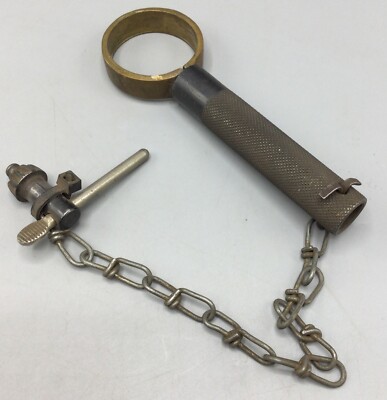 Air Drill Handle Pneumatic, 1-3/4 Steel Bronze Heavy Duty, W/Chain & Chuck Key