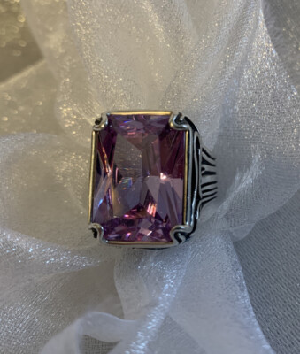 Silpada Statement-Ring Sterlingsilber ''Lavendelfelder'' 10 kt lila R2001 Größe: 6