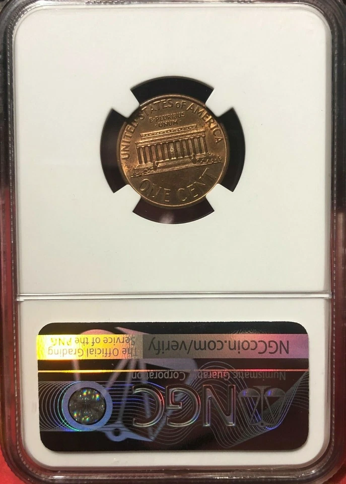 1993 Lincoln Cent Penny Authentic NGC MS62 RB Top Pop. Only 2 Higher - Image 3 of 3