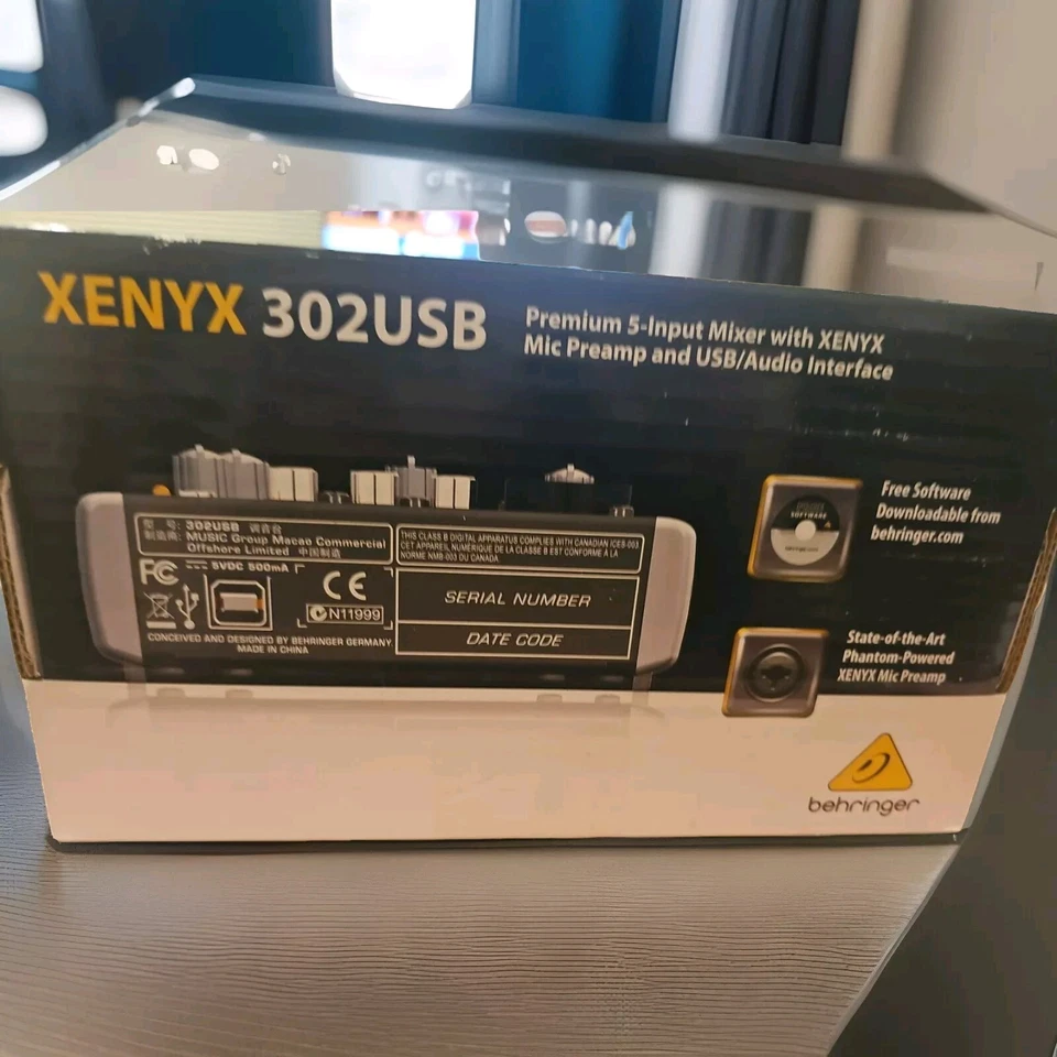 Behringer Xenyx 302USB Mixer with USB 5 Inputs (BL) - Image 3 of 4