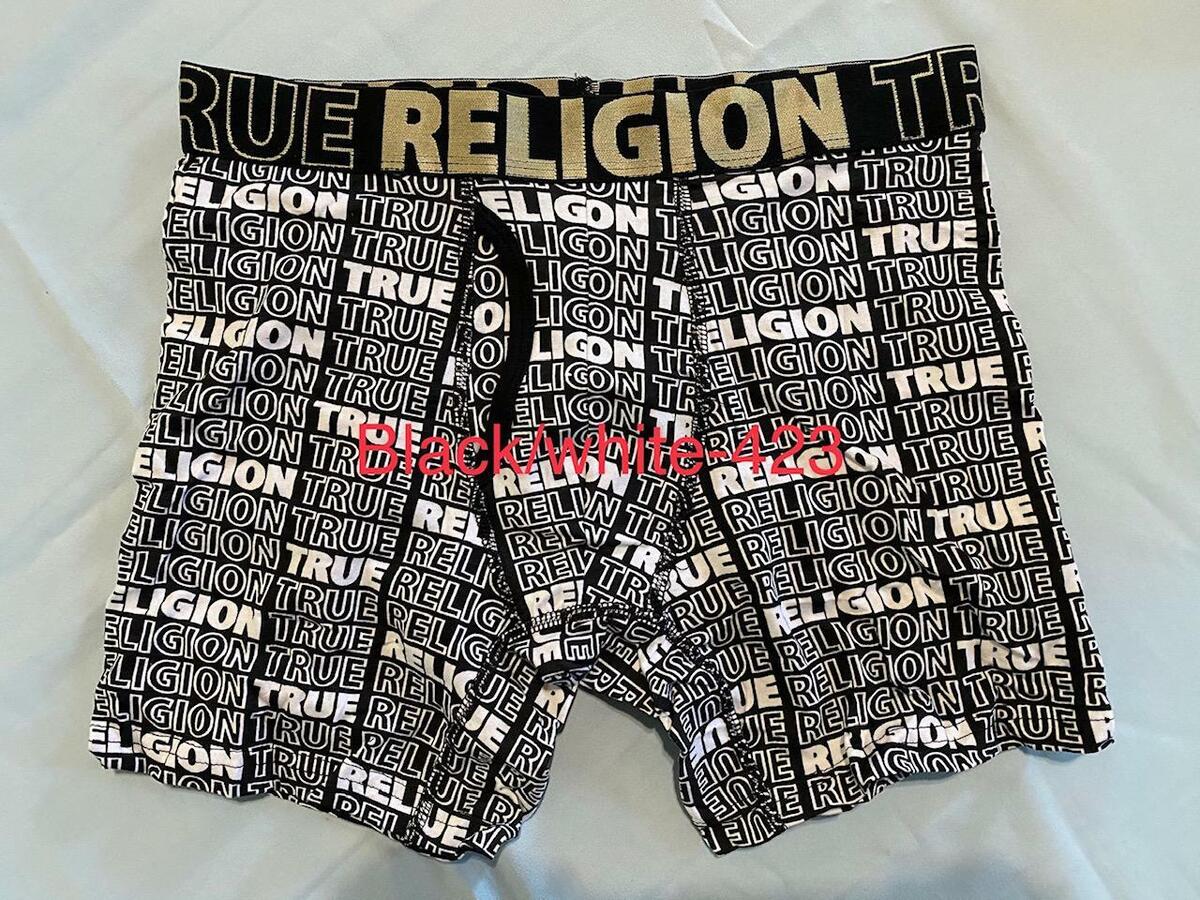 TRUE RELIGION Front Fly Boxer Briefs Luxe Touch Modal Stretch Men's Size M  Blue