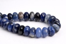 8x5MM Natural Sodalite Grade AAA Rondelle Gemstone Loose Beads 7.5"