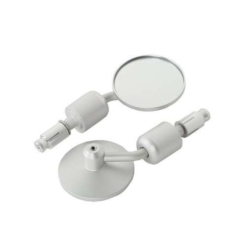 Motorcycle Universal CNC 7/8" Handle Bar End 3" Round Side Rear View Mirrors New - Picture 7 of 14