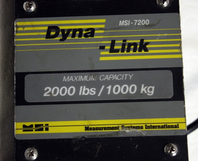 MSI 7200 Dyna-link Dynamometer W Remote Display Readout Control 2000 ...