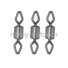 100PCS Fishing Swivels Ball Bearing Swivel Rolling Swivel Fishing Line Connector