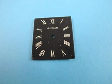 LECOULTRE VINTAGE BLACK OLD STOCK POWDER COAT WATCH DIAL SMALL SECONDS RECTANGLE