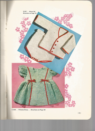 Crochet Knit Patterns Baby Bonnets Caps Booties Mitts Dress Infants Vtg 50s M90 - Picture 4 of 10