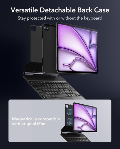 ESR Rebound Series Étui Clavier Magnétique 360 - iPad Air 13 Pouces (2024), Noir - Photo 9/12