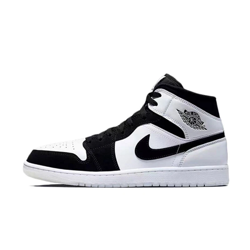 Pantalones cortos Nike Air Jordan 1 AJ1 Mid Diamond negros blancos para hombre DH6933-100 Foto 3 de 4