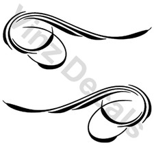 Pinstripe Decal Pair -many Sizes And Colors To Choose From- Free Us Shipping