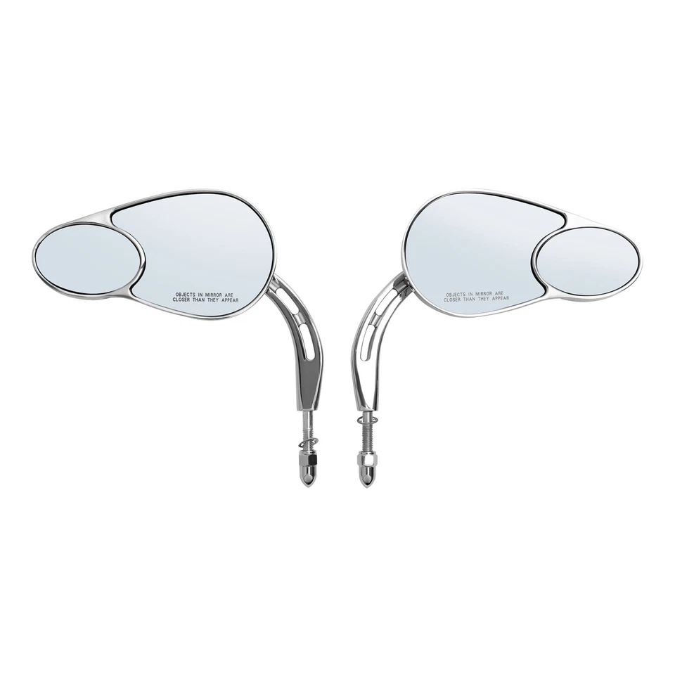 Espejos retrovisores de visión divididos de 8 mm aptos para Harley Touring Electra Street Road Glide King Foto 2 de 4