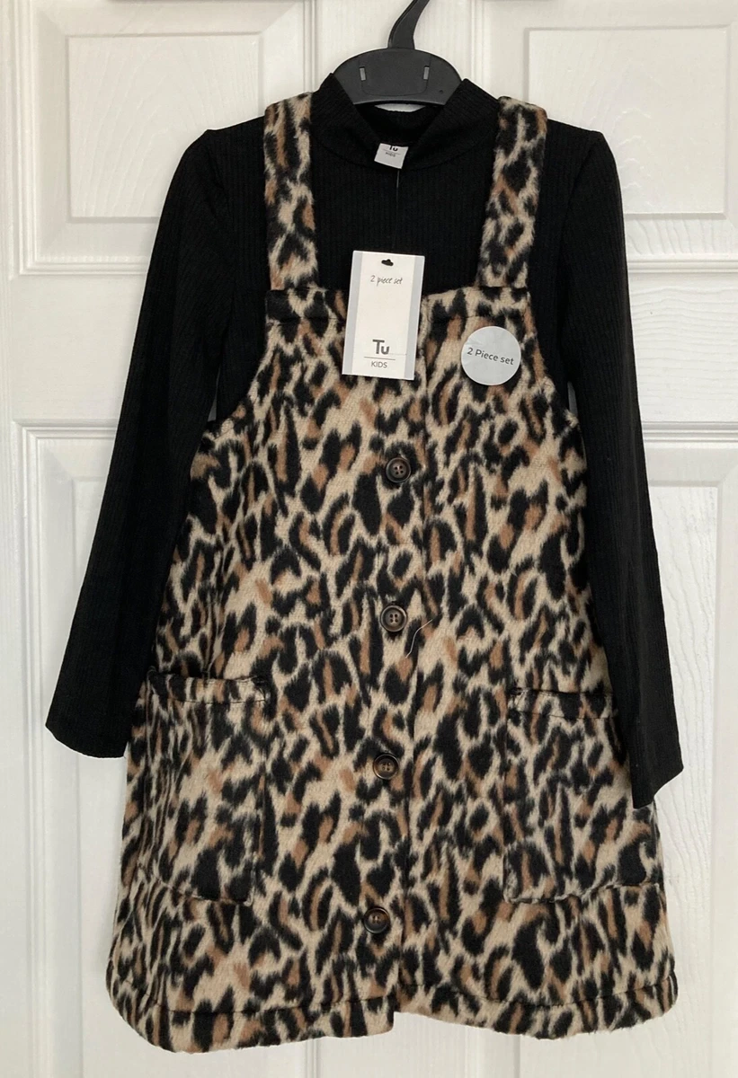 Animal print best sale pinafore dress