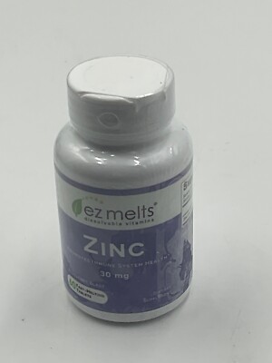 Ez Melts Dissolvable Zinc Supplement 30 Mg, Sugar-free, 2-Month Supply