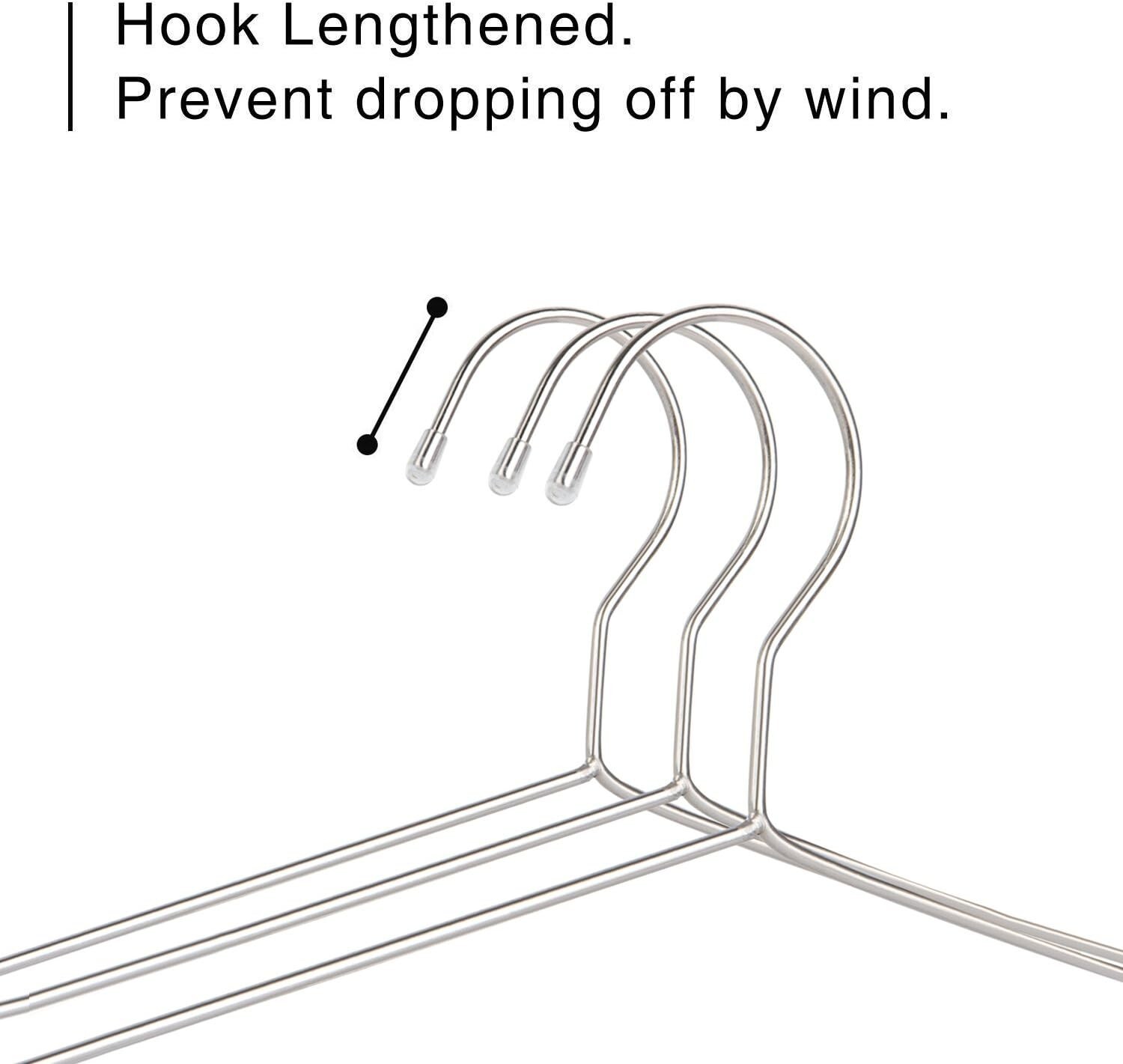 30 Pack Heavy Duty Stainless Steel Hangers Space-Saving Silver Hangers New Kit