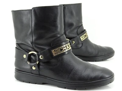 Bottes Michael Kors Pour Femmes Taille 40 En Cuir Noir - Photo 1/4