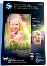 HP Genuine Everyday Photo Paper 100 Sheets 4x6 Glossy Sealed