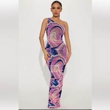 Fashion Nova Ballad of the Babes Maxi Dress Off Shoulder Small