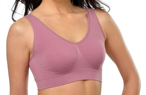 Womens Seamless Comfort Non-Wired Unpadded Bra Stretch Crop Top - Picture 7 of 38