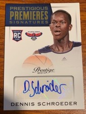 2013-14 Prestige Prestigious Premieres Signatures #28 Dennis Schroeder Atlanta