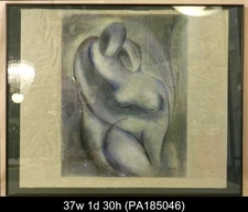Signed Artwork Male & Female Figures With Beautiful Frame (PA185046)NZ