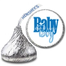 Baby Boy Baby Shower Favors Hershey Kiss Labels Baby Boy Kiss Candy Wrappers