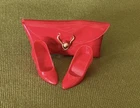 Vtg. Mattel Barbie Doll Closed Toe Red High Heel Shoes & Envelope Purse Japan