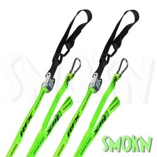 MX Tie Down Straps with Bar Loops & Carabiner Clamps Enduro Trials RFX Hi Viz X2