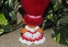 Vintage Unmarked 2.5 in Troll Doll Amber Spiral Eyes & Red Hair — photo 3
