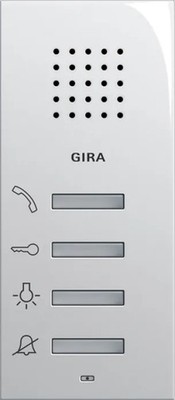 Gira Wohnungsstation AP 125003 System 55 Freisprechen Aufputz weiß glänzend