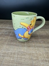 RARE Vintage Disney Store Winnie The Pooh Coffee Cup Mug Green