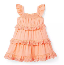 Janie and Jack Eyelet Ruffle Dress, Size 3