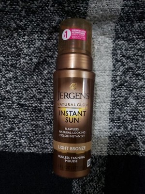 Jergens Natural Glow Instant Sun Tanning Mousse Light Bronze 6 oz