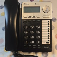 AT T ML17929 2-Line Corded Speakerphone Black Caller ID Headset Jack Hold Mute