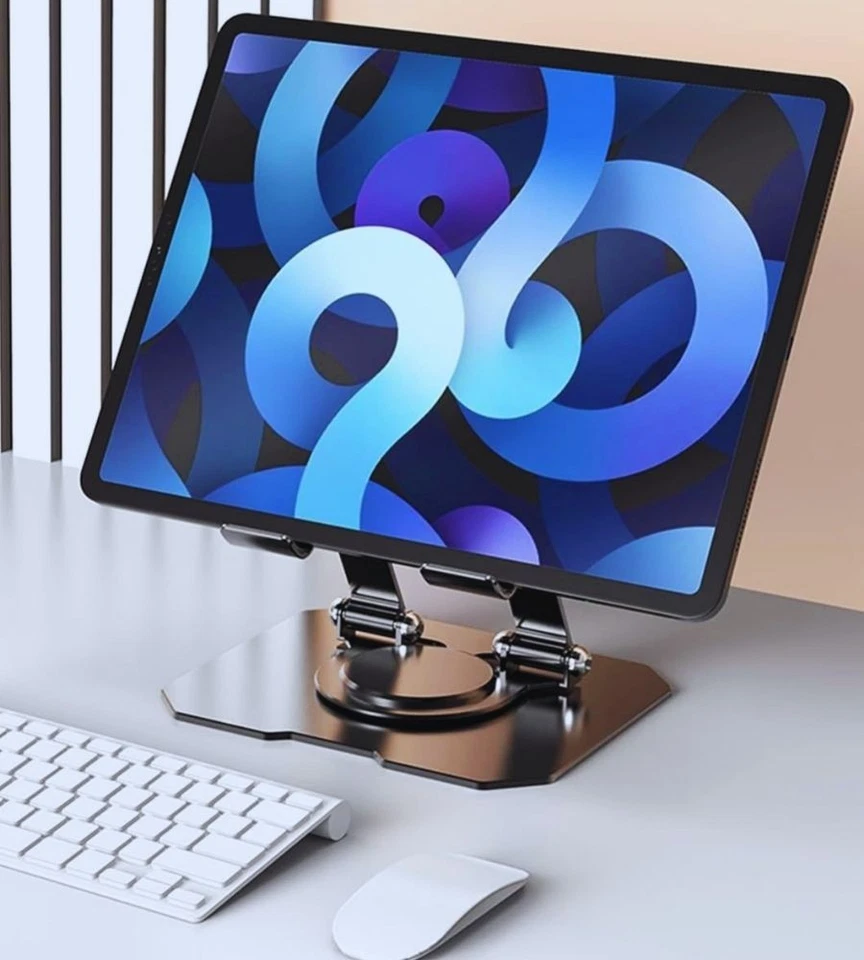 Supporto Tablet Con Base Girevole 360 Gradi Porta Tablet Regolabile Pieghevole - Immagine 4 di 4