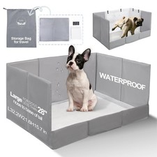 HQ4US 4LEGS Dog Litter Box, Pee Pad Holder Foldable, Indoor Dog Potty Tray fo...