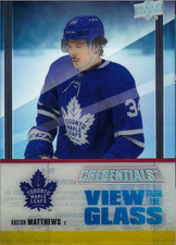 2021-22 Upper Deck Credentials Auston Matthews View From The Glass