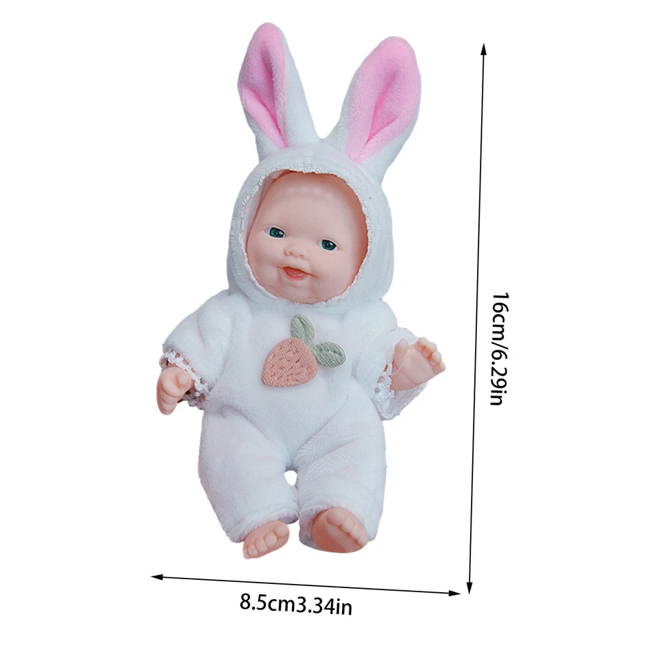 Mini boneca bebê 16cm boneca bebê renascido mini bebês renascidos vívidos adoráveis expressio - Imagem 3 de 4