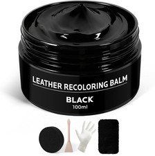 Black Leather Recoloring Balm: Premium Dye Repair Kits for Couch Sofas Car Seats